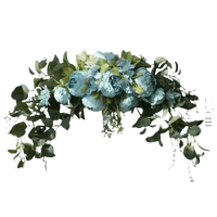 Guirlande artificielle de pivoines et d'eucalyptus de 30 pouces