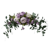 Guirlande artificielle de pivoines et d'eucalyptus de 30 pouces