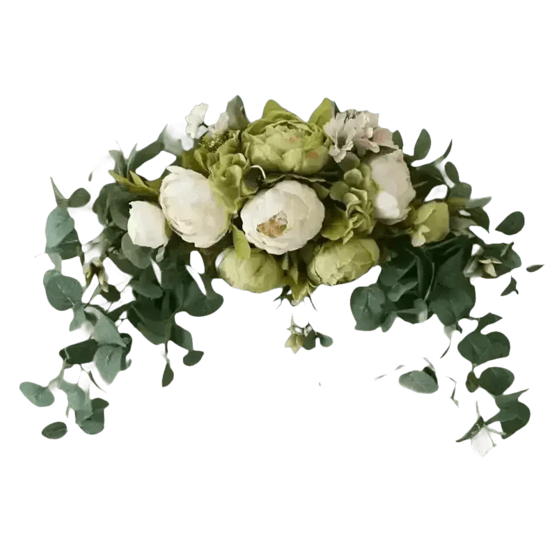 30-inch Artificial Peony Eucalyptus Swag Flowers by DIY Home Decoration Store