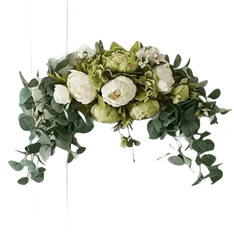 30-inch Artificial Peony Eucalyptus Swag Flowers by DIY Home Decoration Store