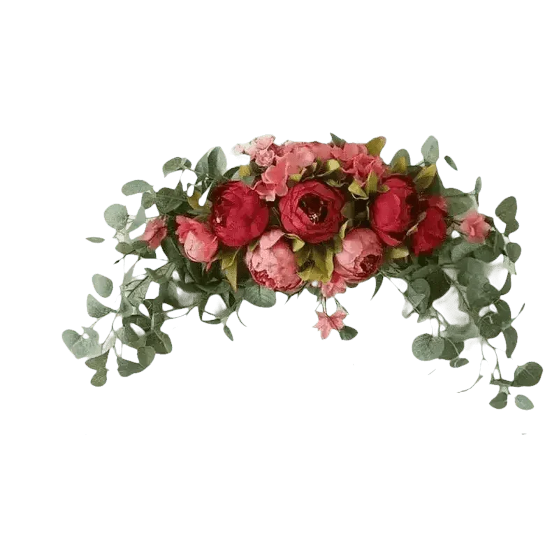 30-inch Artificial Peony Eucalyptus Swag Flowers by DIY Home Decoration Store