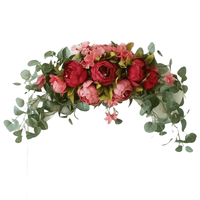 30-inch Artificial Peony Eucalyptus Swag Flowers by DIY Home Decoration Store
