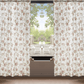 DaDa Bedding Set of 2-Pieces Hint of Mint Dainty Floral Pink Roses Cottage Sheer Window Panel Curtains (JHW3036)