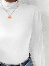 Plus Size Long Sleeve Fitted Turtleneck T-Shirt - GiFTiFY