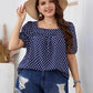 Honey Plus Size Polka Dot Square Neck Blouse - GiFTiFY