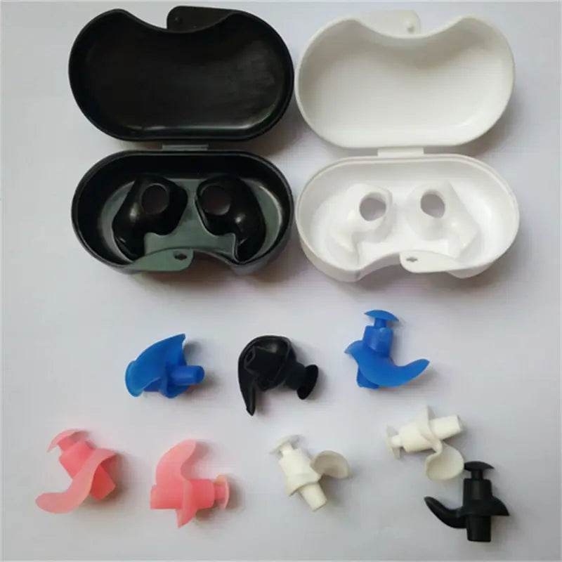 Blue Silicone Water Sports Earplugs Hypoallergenic