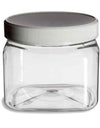 Clear PET Plastic Grip Dry/Liquid Food Storage Jars w/ Caps (Food Grade - BPA Free)