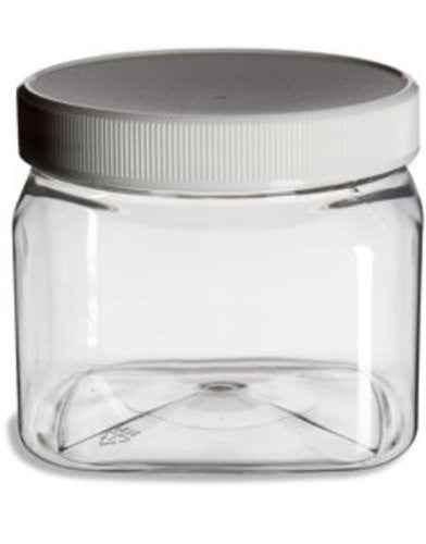 Clear PET Plastic Grip Dry/Liquid Food Storage Jars w/ Caps (Food Grade - BPA Free) - GiFTiFY