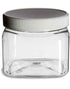 Clear PET Plastic Grip Dry/Liquid Food Storage Jars w/ Caps (Food Grade - BPA Free) - GiFTiFY