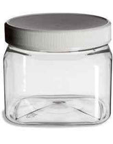 Clear PET Plastic Grip Dry/Liquid Food Storage Jars w/ Caps (Food Grade - BPA Free) - GiFTiFY
