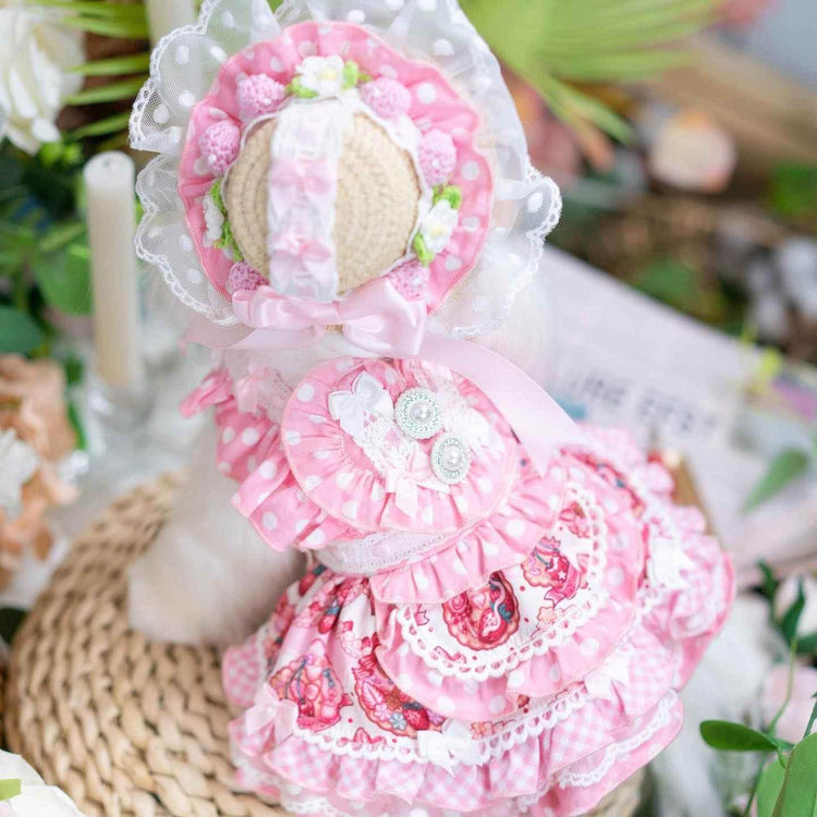 High quality handmade dog dresses strawberry princess - GiFTiFY