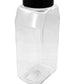 Clear PET Plastic Grip Dry/Liquid Food Storage Jars w/ Caps (Food Grade - BPA Free)