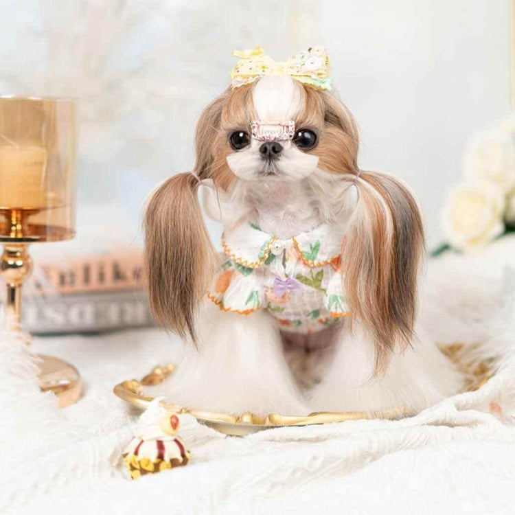 Luxury design dog dress tulip chiffon 2 colors - GiFTiFY