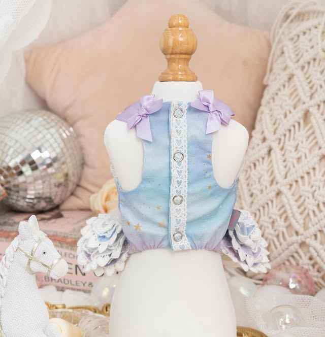 Luxury design Royal Frost Ruffle Dog Dress - GiFTiFY