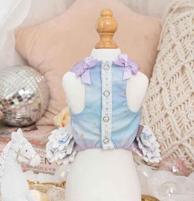 Luxury design Royal Frost Ruffle Dog Dress - GiFTiFY