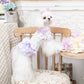 Luxury Japanese design Dog dress chiffon little bow floral