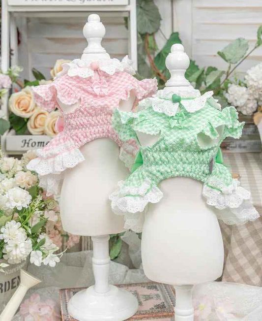 Luxury design dog Lacy Princess Puff Dress