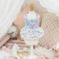 Luxury design Royal Frost Ruffle Dog Dress