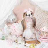 Luxury Japanese design Dog dress chiffon little bow floral - GiFTiFY