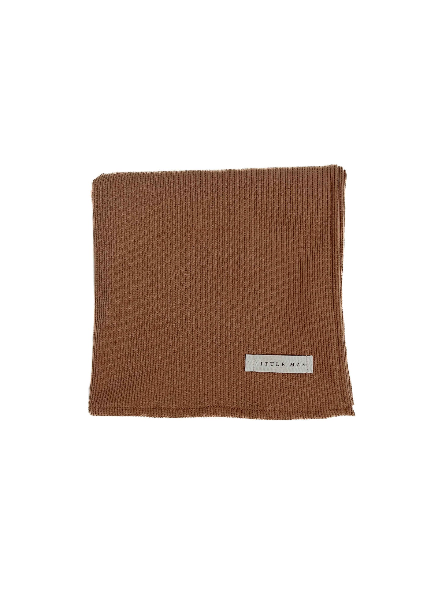Caramel Waffle Knit Blanket