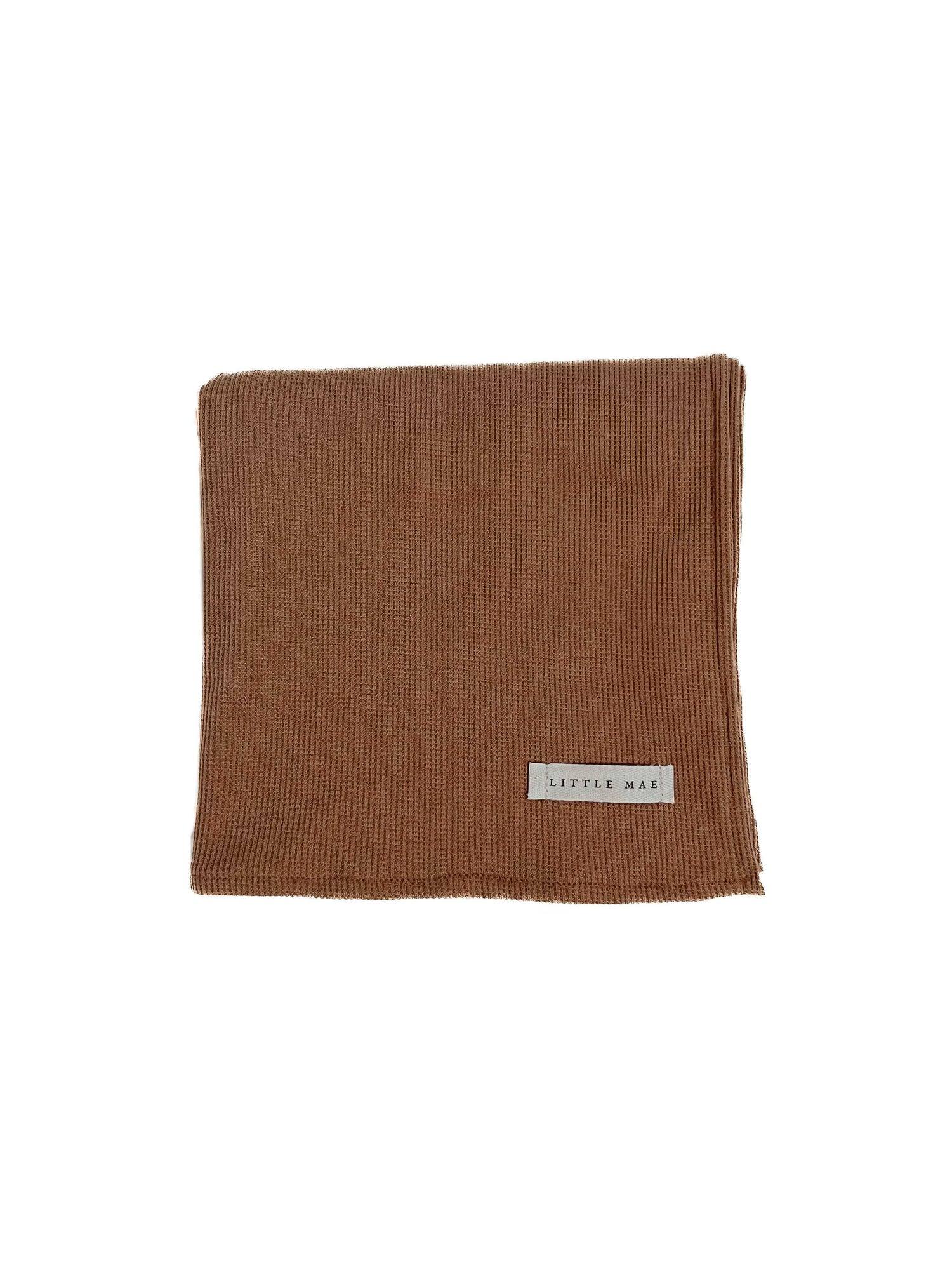 Caramel Waffle Knit Blanket - GiFTiFY