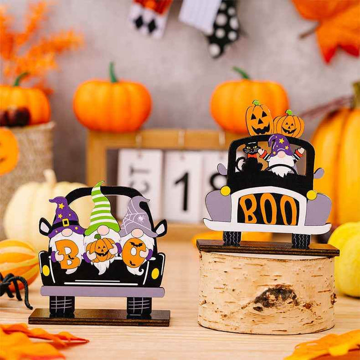 3-Piece Halloween Element Car-Shape Ornaments - GiFTiFY