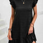 Plus Size Ruffle Hen Cap Sleeve Mini Dress - GiFTiFY