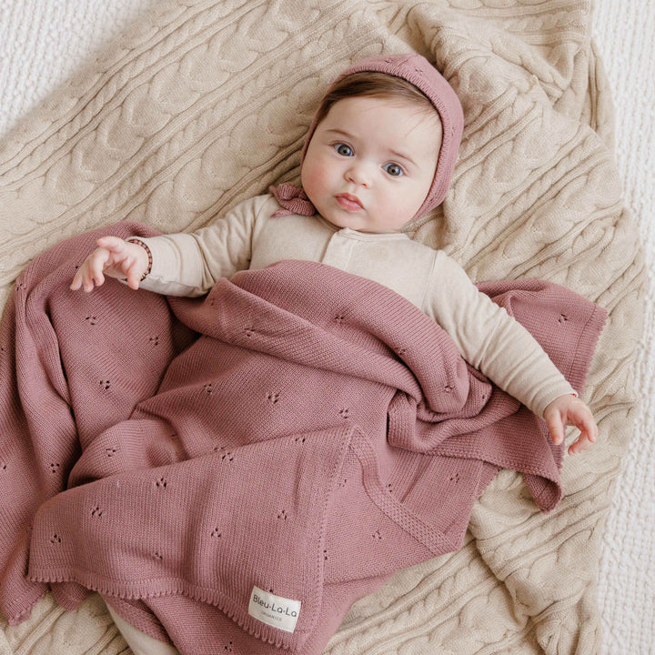 Organic Pointelle Luxury Knit Swaddle Blanket - GiFTiFY