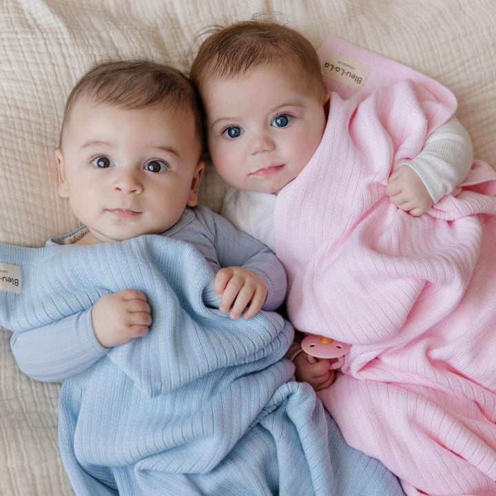 Organic Ribbed Knit Cotton Baby Blanket - GiFTiFY
