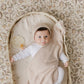 Luxe Collection 100% Organic Cotton Luxury Knit Baby Blanket + Hat Set with Gift Box