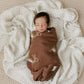 Luxury Cotton Deer Knit Swaddle Baby Blanket