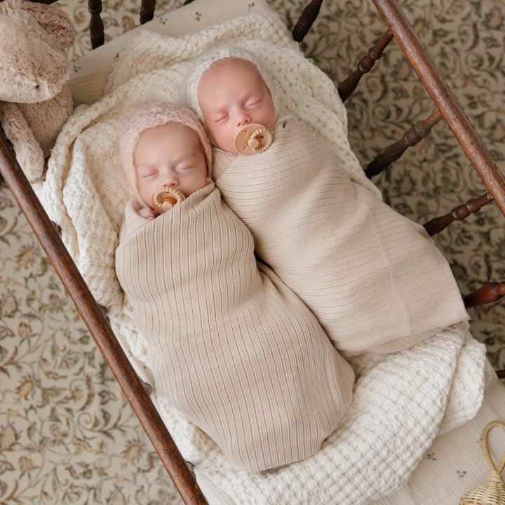 Organic Ribbed Knit Cotton Baby Blanket - GiFTiFY