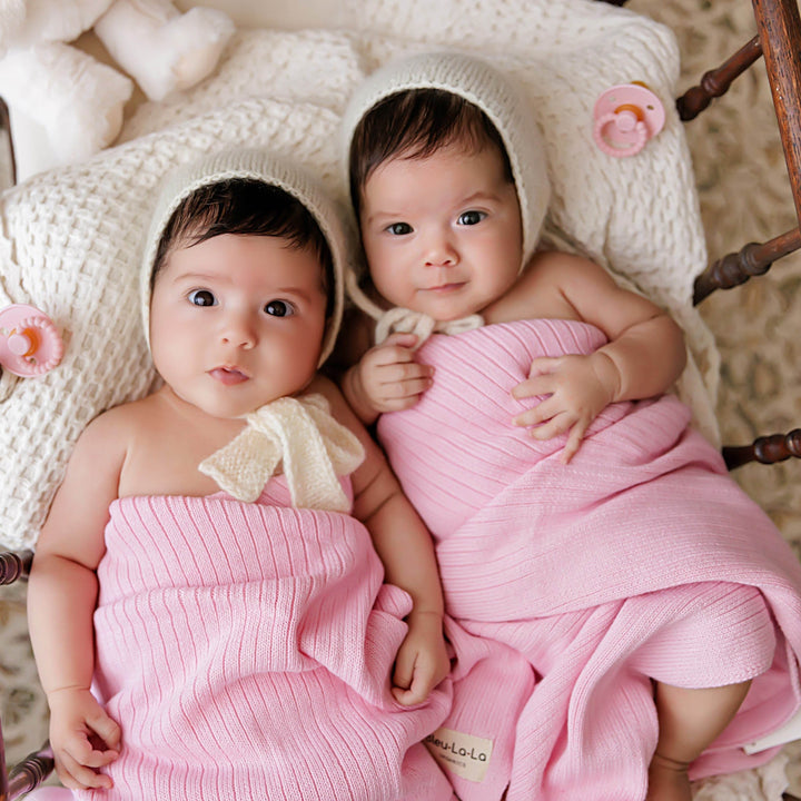 Organic Ribbed Knit Cotton Baby Blanket - GiFTiFY