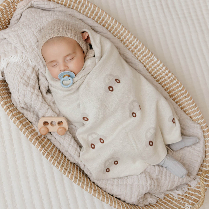 Whimsy Collection - Luxury 100% Cotton Knit Swaddle Baby Blanket - GiFTiFY