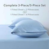 Kasentex All Season Deep Pocket Fitted Sheet Set with Pillowcases, Room Decor, Graduation Gifts - GiFTiFY