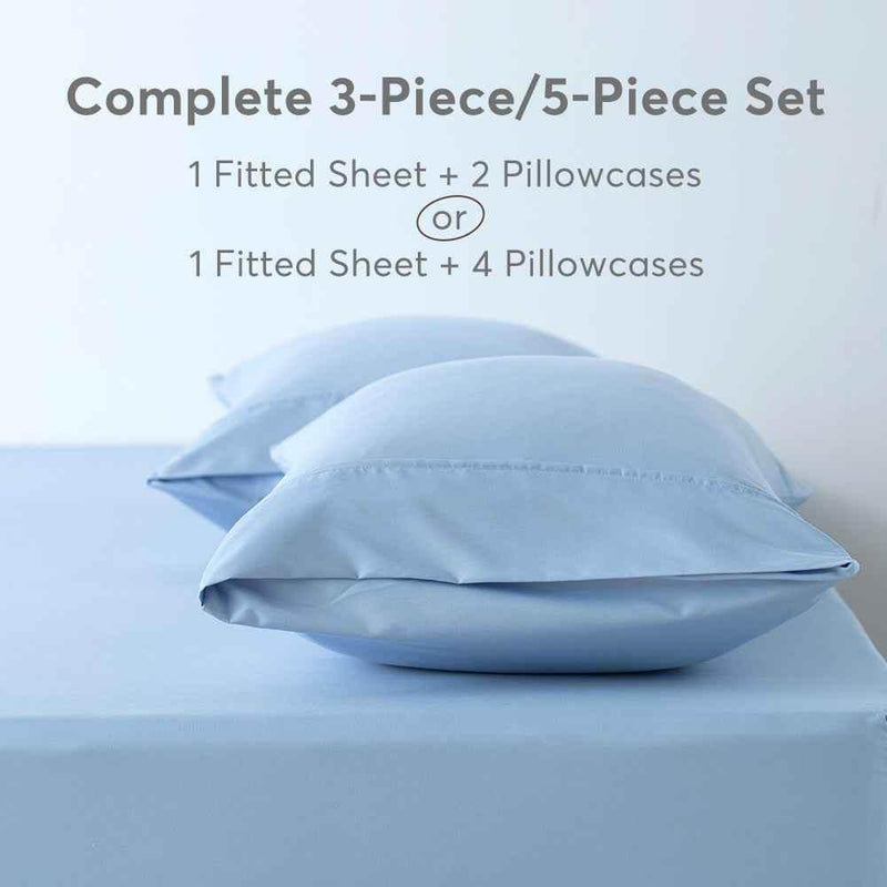 Kasentex All Season Deep Pocket Fitted Sheet Set with Pillowcases, Room Decor, Graduation Gifts Sheet Set by Kasentex