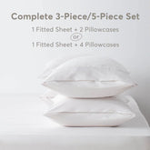 Kasentex All Season Deep Pocket Fitted Sheet Set with Pillowcases, Room Decor, Graduation Gifts - GiFTiFY