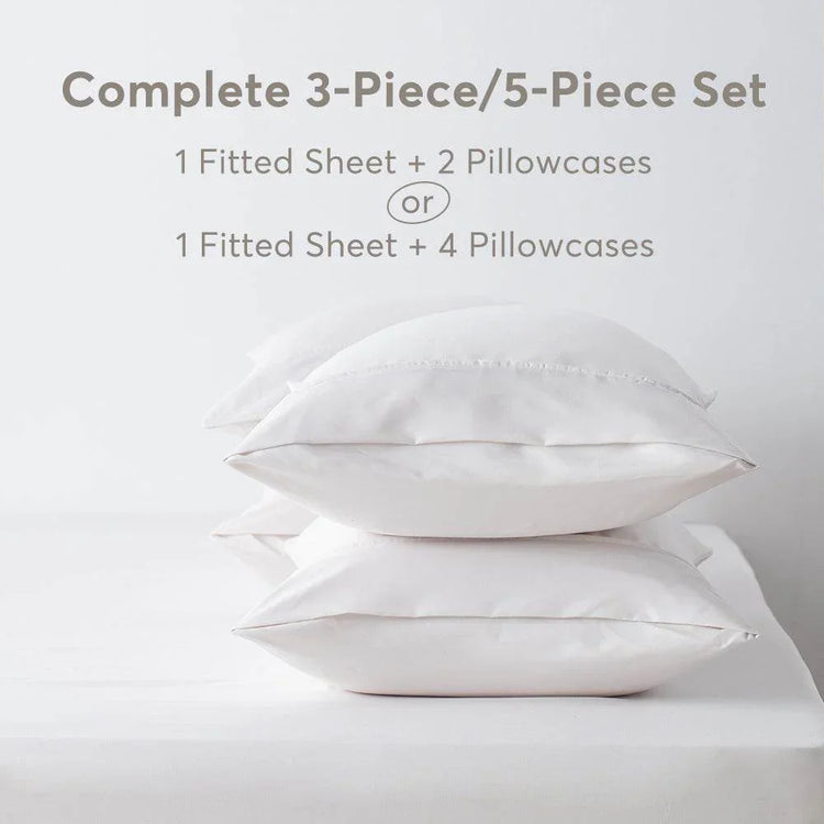 Kasentex All Season Deep Pocket Fitted Sheet Set with Pillowcases, Room Decor, Graduation Gifts - GiFTiFY