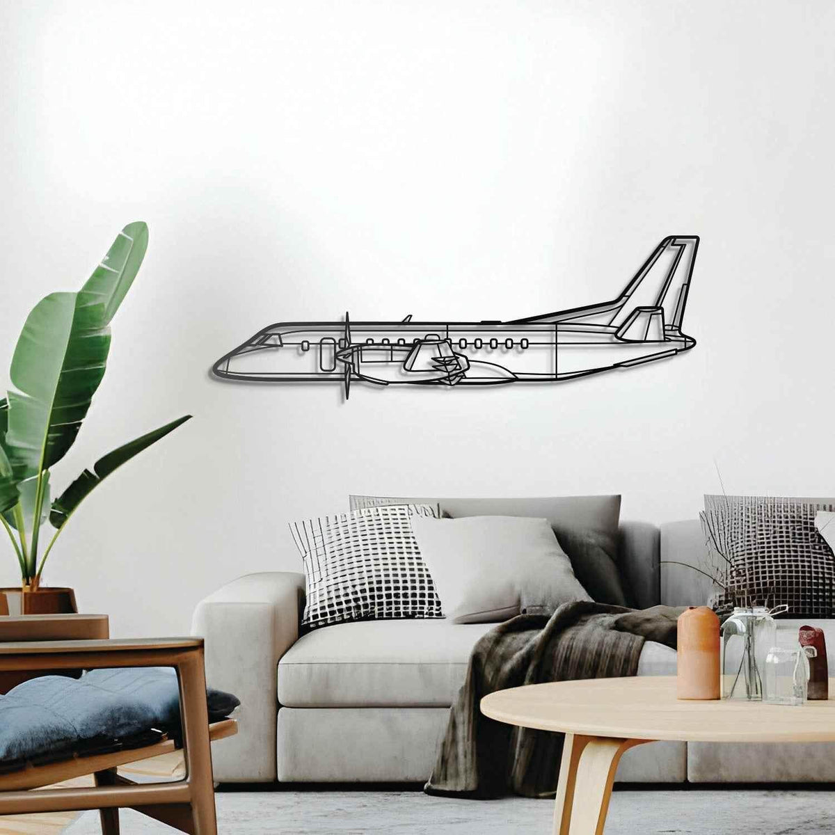 340B Plus Metal Aircraft Wall Art - NCP0305 Metal Aircraft Wall Art by Navigate Craft