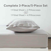 Kasentex All Season Deep Pocket Fitted Sheet Set with Pillowcases, Room Decor, Graduation Gifts - GiFTiFY