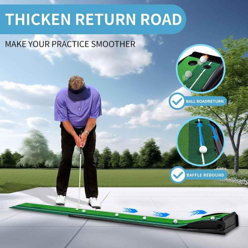 Golf Putting Mat Portable (8FT/10FT) Putting Green by Yunic Golf