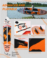 Pro Inflatable SUP Board,stand up paddle board 11ft All-Around inflatable stand up Paddle Board - Military-Grade for Surfing & Expedition, Includes Carbon Paddle & Pro Pump - GiFTiFY