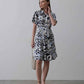Rey Printed Dress — Multicolor Abstract