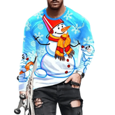 3D Digital Printing Holiday Atmosphere Round Neck Long-sleeved Shirt - GiFTiFY