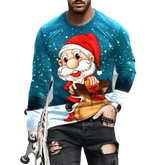 3D Digital Printing Holiday Atmosphere Round Neck Long-sleeved Shirt - GiFTiFY