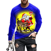 3D Digital Printing Holiday Atmosphere Round Neck Long-sleeved Shirt - GiFTiFY