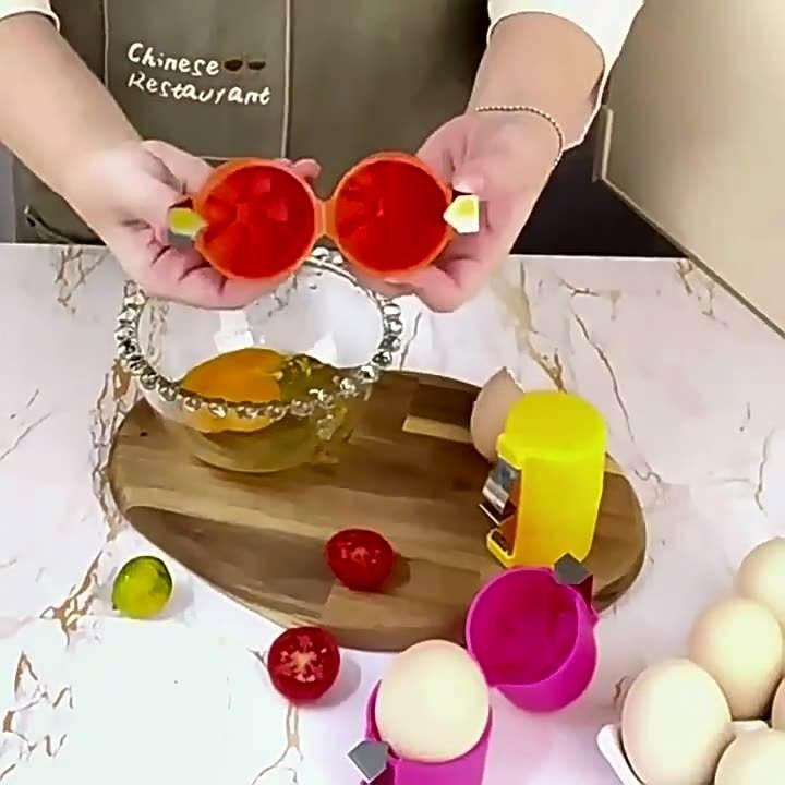 Egg Shell Opener For Hard Boiled Eggs Egg Peeler Tool Handheld Egg Topper Cutter Tool Easy Egg Cracker Tool Egg Slicer For Raw And Hard Boiled Eggs Kitchen Gadgets For Cooking And Baking Egg Peeler by CJ