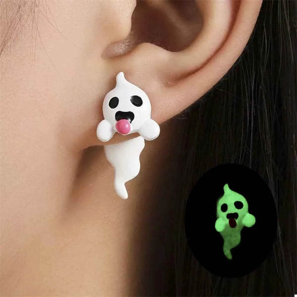 Halloween Ghost and Pumpkin Dangle Earrings - GiFTiFY