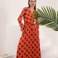 Sun Print Chiffon Dress
