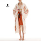 Unique Sun Stamped Robe: Eco-Friendly Organic Cotton Boho Kimono Miyawfashion